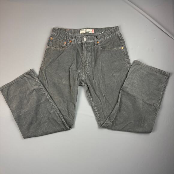 Levi’s 559 Gray Corduroy Pants W33 L30 Relaxed Straight Fit - Picture 1 of 8